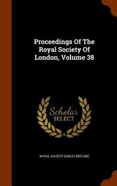 Cover Proceedings Of The Royal Society Of London, Volume 38