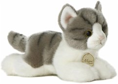 Cover Aurora 10813 - MiYoni Katze Tabby, liegend, grau/weiß, Plüschtier, 20 cm
