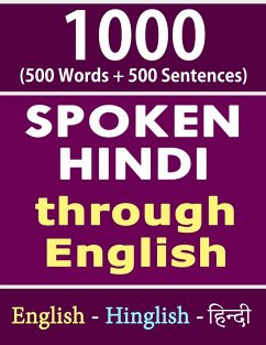 Cover 1000 Hindi Words & Sentences - Spoken Hindi Through English (eBook, ePUB)