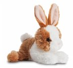 Aurora 73902 - Flopsies-Mini Hase Bunny, braun/weiß, Schlenker-Plüschtier, 20 cm