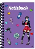 A 4 Notizbuch Manga Enora, lila, blanko