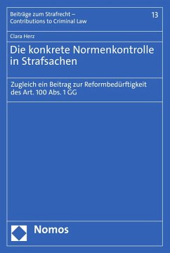 Die konkrete Normenkontrolle in Strafsachen (eBook, PDF) - Herz, Clara