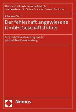 Der fehlerhaft angewiesene GmbH-Geschäftsführer (eBook, PDF) - Götz, Johannes