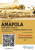 Eb Alto Sax (instead Bb Soprano) part of &quote;Amapola&quote; for Saxophone Quartet (fixed-layout eBook, ePUB)