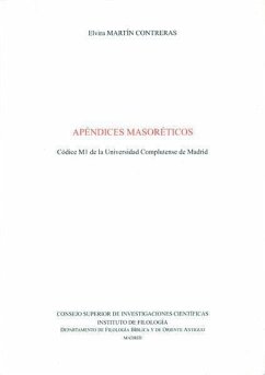 Apéndices masoréticos : códice Ml de la Universidad Complutense de Madrid - Martín Contreras, Elvira