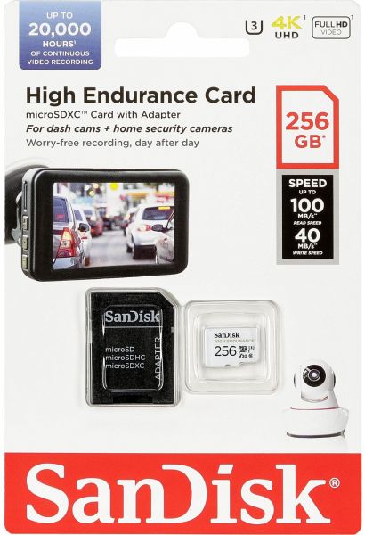 SanDisk High Endurance 256GB microSDXC SDSQQNR-256G-GN6IA SanDisk High Endurance 256GB microSDXC SDSQQNR-256G-GN6IA