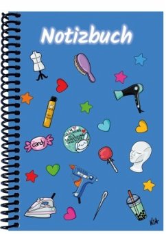 A 4 Notizbuch Manga Items, blau, liniert