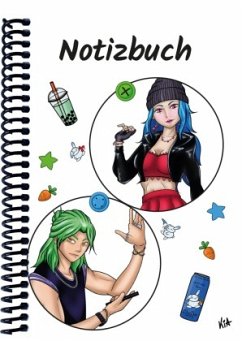 Cover A 4 Notizbuch Manga Quinn und Enora, weiß, blanko