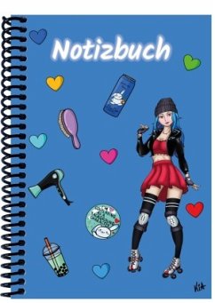 Cover A 5 Notizbuch Manga Enora, blau, kariert