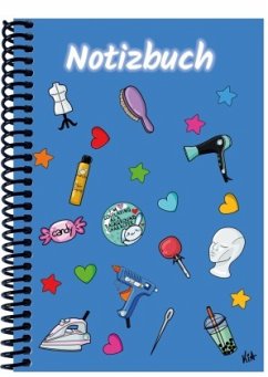 Cover A 5 Notizbuch Manga Items, blau, liniert