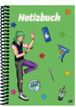 A 5 Notizbuch Manga Quinn, grün, kariert