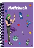 A 4 Notizbuch Manga Quinn, lila, blanko