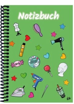 A 4 Notizbuch Manga Items, grün, blanko