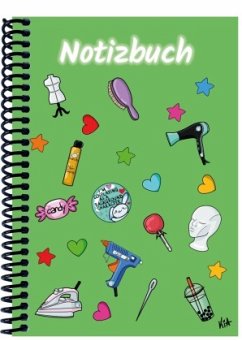 Cover A 5 Notizbuch Manga Items, grün, blanko