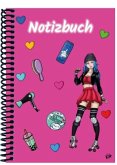 A 4 Notizbuch Manga Enora, pink, kariert
