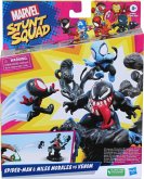 Hasbro F78335X0 - Marvel Stunt Squad Spider-Man & Miles Morales vs. Venom, Helden-gegen-Schurken-Spielset