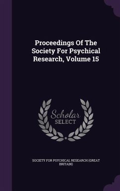 Cover Proceedings Of The Society For Psychical Research, Volume 15