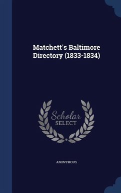 Matchett's Baltimore Directory (1833-1834) - Anonymous
