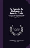 An Appendix To Shakspeare's Dramatic Works