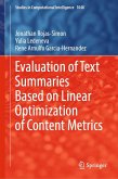 Evaluation of Text Summaries Based on Linear Optimization of Content Metrics (eBook, PDF)