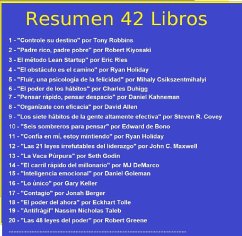 Resumen 42 Libros: Controle su destino, padre rico padre pobre, los sietes habitos de la gente altamente efectiva,... el metodo lean startup, (eBook, ePUB) - para todos, Resumenes