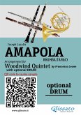 Optional Drum part of "Amapola" for Woodwind Quintet (fixed-layout eBook, ePUB)