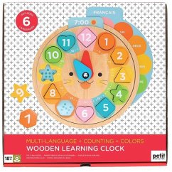 Wooden Learning Clock: Multi-Language + Counting + Colors