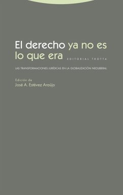 El derecho ya no es lo que era : las transformaciones jurídicas en la globalización neoliberal - Estévez Araujo, José A.