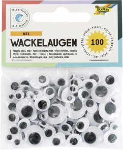 Cover Folia Wackelaugen selbstklebend, 6 Größen 100er Set