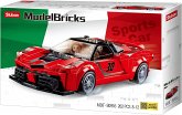 Sluban M38-B0956 - Model Bricks, SportsCar, Italienischer Sportwagen, rot, Bausatz, Klemmbausteine