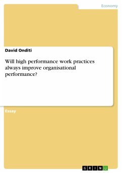 Will high performance work practices always improve organisational performance? (eBook, PDF) - Onditi, David