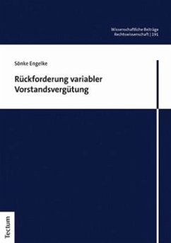 Rückforderung variabler Vorstandsvergütung - Engelke, Sönke