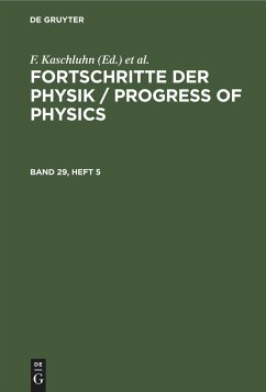 Fortschritte der Physik / Progress of Physics. Band 29, Heft 5