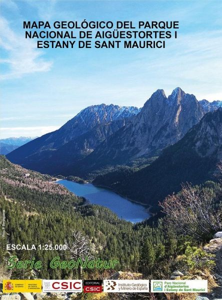 Mapa geológico del Parque Nacional de Aigüestortes i Estany de Sant Maurici escala 1:25000