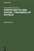 Fortschritte der Physik / Progress of Physics. Band 29, Heft 2