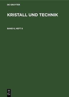 Cover Kristall und Technik. Band 6, Heft 6