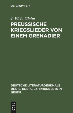 Cover Preussische Kriegslieder von einem Grenadier