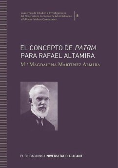 Cover El concepto de patria para Rafael Altamira