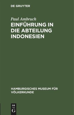 Einführung in die Abteilung Indonesien - Ambruch, Paul