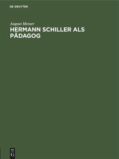 Cover Hermann Schiller als Pädagog