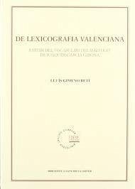 Cover De lexicografia valenciana. Estudi del vocabulari : estudi del vocabulari del maestrat de Joaquim Garcia Girona