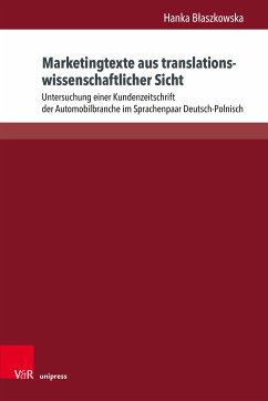 Marketingtexte aus translationswissenschaftlicher Sicht (eBook, PDF) - Błaszkowska, Hanka