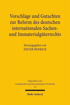 Cover Vorschläge und Gutachten zur Reform des deutschen internationalen Sachen- und Immaterialgüterrechts (eBook, PDF)