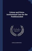 Colony and Extra-institutional Care for the Feebleminded