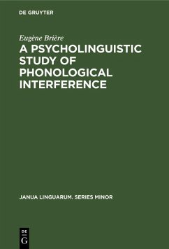 A Psycholinguistic Study of Phonological Interference (eBook, PDF) - Brière, Eugène