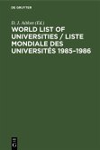World List of Universities / Liste Mondiale des Universités 1985-1986 (eBook, PDF)