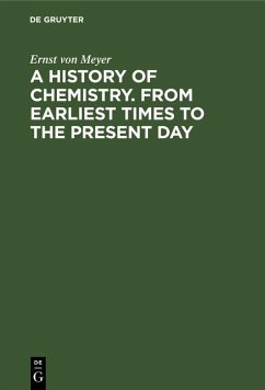 Cover A History of Chemistry. From Earliest Times to the Present Day (eBook, PDF)