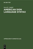 American Sign Language Syntax (eBook, PDF)