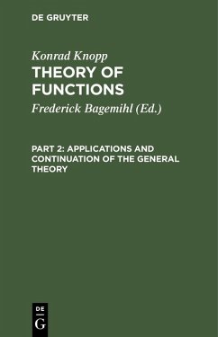 Applications and Continuation of the General Theory (eBook, PDF) - Knopp, Konrad