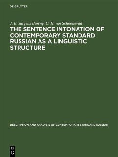 Cover The sentence intonation of contemporary standard Russian as a linguistic structure (eBook, PDF)